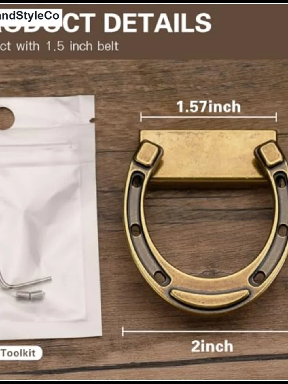 Vintage Horseshoe Belt Buckle Western Cowboy Zinc Alloy Unisex